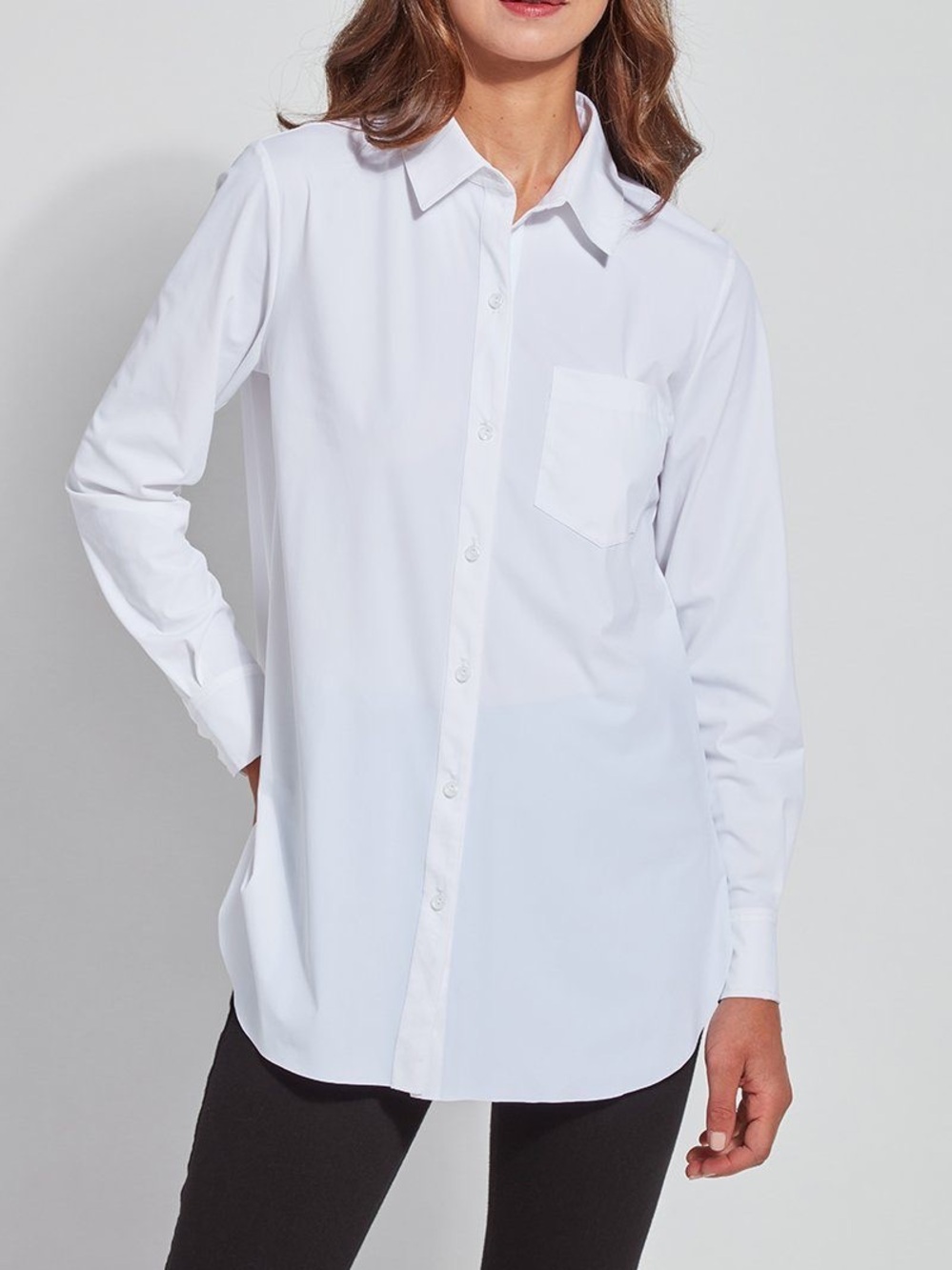 Lysse White Long-Sleeve SCHIFFER BUTTON DOWN size XS